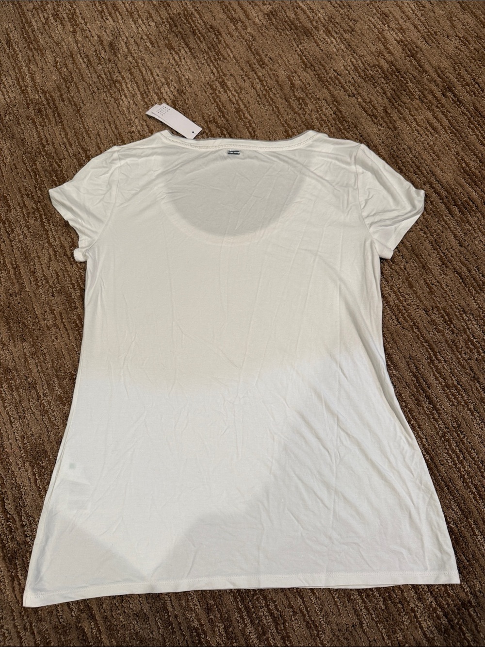 WHBM White Scoop Neck Short-Sleeve Tee - Picture 2 of 4
